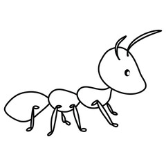Ant cartoon coloring pages book for kids