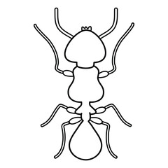 Ant outline coloring pages book for kids