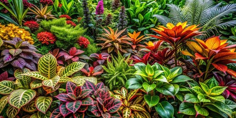 Obraz premium Non-flowering plants in their natural habitats exhibit a rich variety of shapes and textures in their foliage, highlighting the beauty of natureâ€™s diversity.