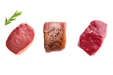 Fototapeta premium raw meat isolated on white