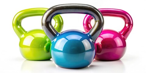 Premium kettlebell set against a white background, perfect for enhancing fitness and strength training routines, blending durability with aesthetic appeal for optimal performance.