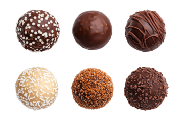 chocolate candies isolated on white