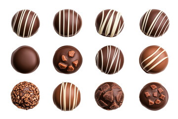 Fototapeta premium chocolate candies isolated on white