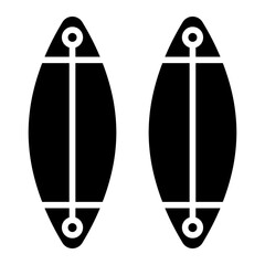 Surfboard icon style