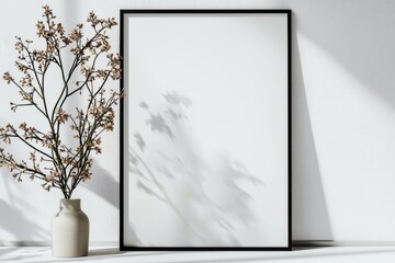 A3 Poster Mockup on White Background created with Generative AI