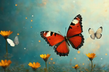 Enchanting Meadow Dreams: Butterflies Carrying Hopes and Wishes on Their Wings