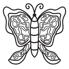 BUTTERFLY LINE ART DECO DESIGN MINIMALIST.eps