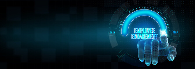 Business, Technology and network concept. Employee engagement. 3d illustration