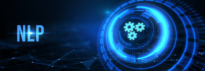 NLP Natural language processing AI Artificial intelligence. 3d illustration