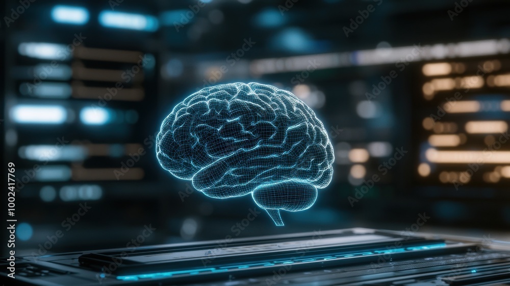 Poster scientists experimenting with advanced ai technology