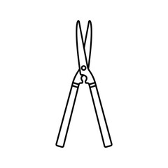 Garden shears line icon editable stroke gardening vector object