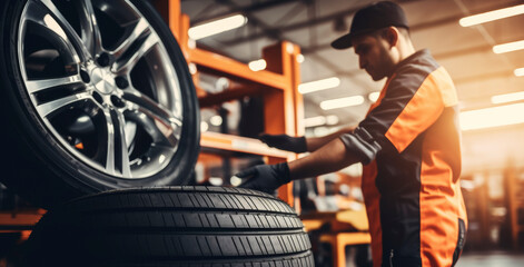 Mecánico trabajando en el taller.