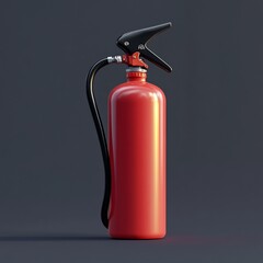 Obraz premium 3D Fire Extinguisher Icon: Essential Safety Tool Illustration Logo