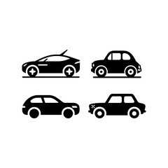 set of cars silhouettes