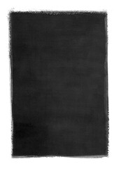 墨汁・筆で塗りつぶした手描き風の四角フレーム