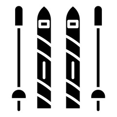 Ski Poles icon style