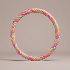 3D Hula Hoop Icon: Fun Fitness Toy Illustration Logo
