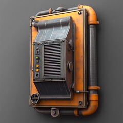 Fototapeta premium 3D Dust Collector Icon: Industrial Air Filtration Illustration Logo