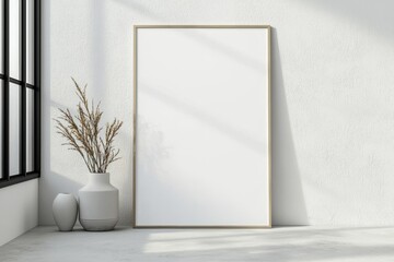 A3 Poster Mockup on White Background created with Generative AI