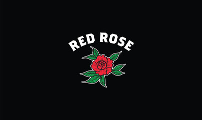 Rose flower logo design, rose logo, red rose, Red rose vector logo template