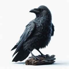 Obraz premium crow on white background