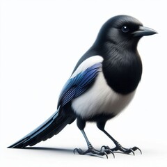 Fototapeta premium magpie on a white background
