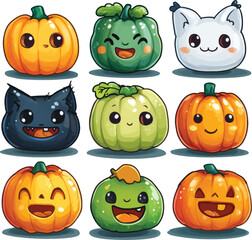 halloween pumpkin set