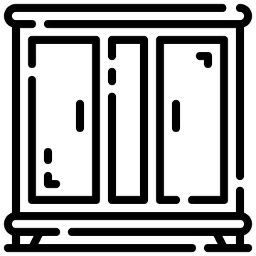 recommend clip art: cabinet outline vector icon