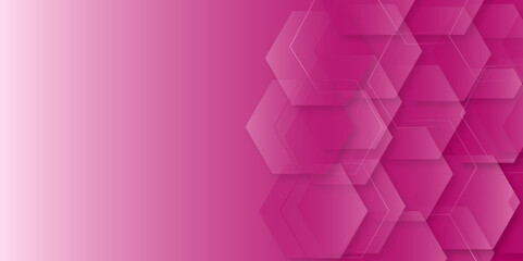 Abstract technology background with hexagons. modern geometric hexagon shape Poster, wallpaper, Landing page. geometric hexagonal, triangle, shape. Vector illustration. can be used in cover design.