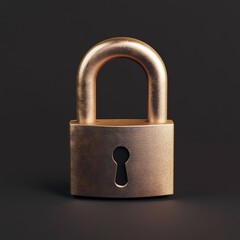 Naklejka premium 3D Padlock Icon: Security and Safety Device Illustration Logo
