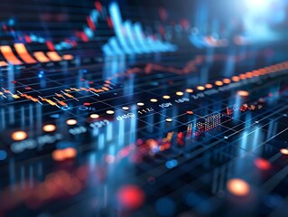 A digital representation of financial data with graphs and charts.