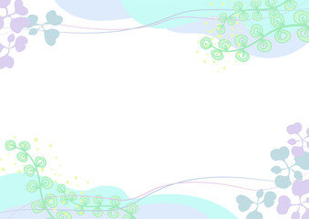 Background nature freehand Leaf background. Leaf nature style with space for text - design for  background social media, postcards, poster, business card, flyer, brochure other.