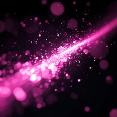 Fototapeta premium Pink Flare. Abstract Bokeh Light with Dark Black Atmosphere