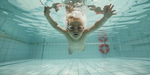 Little Swimmer Underwater