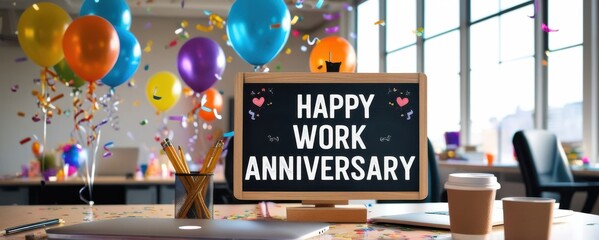 Festive Work Anniversary Setup in Office