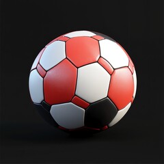 Fototapeta premium 3D Sports Ball Icon: Recreation and Team Play Symbol Illustration Logo