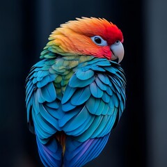 Obraz premium baby animal, cat, bat, fox, tiger, illustration, generation AI, parrots