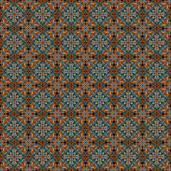 Seamless Moroccan mosaic Tile pattern with colorful Patchwork. tile background