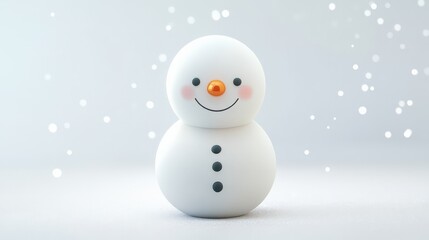 Obraz premium Snowman Graphic. Christmas Decoration Design with Snowy Background