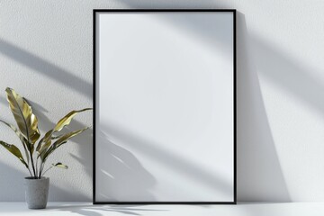 A3 Poster Mockup on White Background created with Generative AI