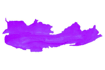 Isolated purple clay stain on transparent background.