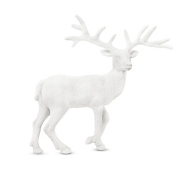 One white deer is highlighted on a white background