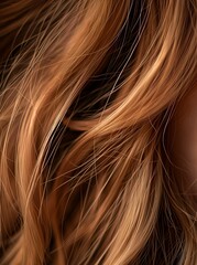 Naklejka premium Closeup of a woman's hair and texture