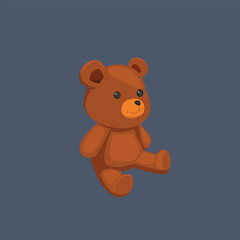 bear doll in flat vector design.
