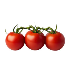 Red tomatoes on white and transparent background Fresh vegetables Healthy food concept. PNG cutout.