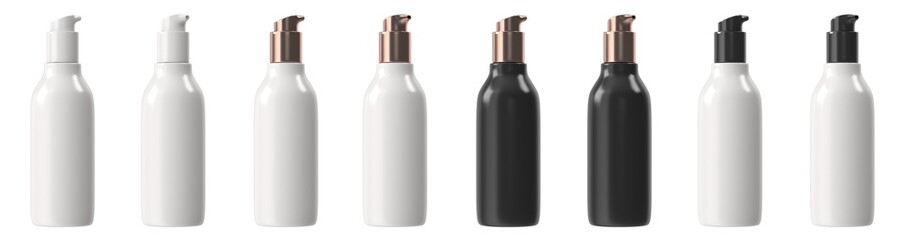 Serum Cosmetic Pump bottle mockup isolated 