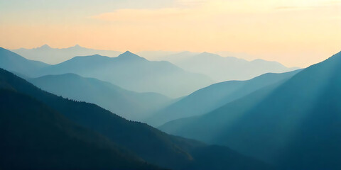 Obraz premium view from the clouds of the mountains