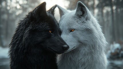 Obraz premium -wolf in the snow