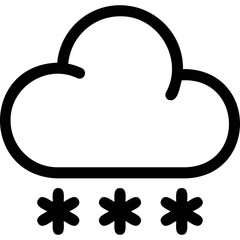 Simple vector icon snowy weather
