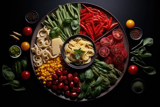 italian food and pasta concept